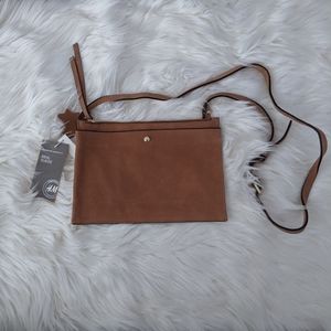 New H&M real suede tan crossbody bag